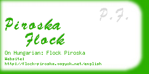 piroska flock business card